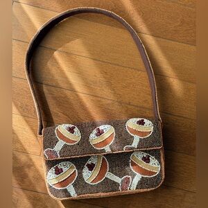 Anthropologie Espresso Martini - The Fiona Beaded Bag